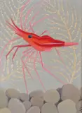 Crevette Rouge de Madere Signed with initials by Simon Bussy, Oil on canvas, sold Jun 2015