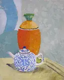 Paradis Bleu Signed, also titled on stretcher verso Oil on canvas 42 x 33cm Lots 181-192 by Amended Jane Simone Bussy, Oil on canvas, offered Jun 2015