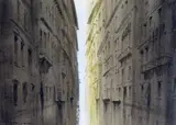 A Venetian backwater Signed Watercolour 25.25 x 35.25cm ++Good condition by Michael Felmingham, Watercolour, sold Jun 2015