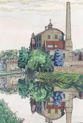 View on the Bath Canal, 1926 Signed Pen by Charles Ginner, Pen, ink and watercolour, sold Jun 2015