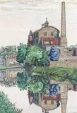 View on the Bath Canal, 1926 Signed Pen by Charles Ginner, Pen, ink and watercolour, sold Jun 2015