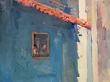 A couple at a window Oil on paper by Erich Wolfsfeld, Oil on paper, unframed, sold Jun 2015
