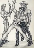 The Saddle Thief XII Pencil by Tom of Finland, Pencil, unframed, sold Jun 2015