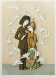A lithographic print on paper by Raymond Peynet, print on paper, offered Apr 2015