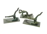Gymnasts, three patinated bronze figures by Ivor Abrahams, bronze, sold Apr 2015