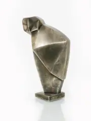 Owl (silver), 2006 cast sterling silver in an edition of 10 signed in the cast TC 6/10 and assay marks, 13.5cm by Terence Coventry, sculpture, sold Apr 2015