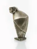 Owl (silver), 2006 cast sterling silver in an edition of 10 signed in the cast TC 6/10 and assay marks, 13.5cm by Terence Coventry, sculpture, sold Apr 2015