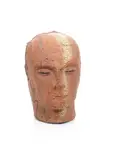 Head, 2000, a large brick clay and grog sculpture, 32cm by Christie Brown, sculpture, sold Apr 2015
