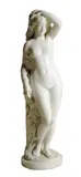 A carved marble model of Daphne, standing with her back to a laurel tree, the base signed 'M.WOOD by Marshall Wood, Wood, sold Mar 2015