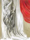 So he turned his back on us and we made our exit by Adrian George, Mixed media heightened with gold paint, offered Mar 2015
