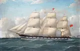 The sailing barque City of Amoy by Frederick Tudgay, 1873, Oil on canvas, sold Mar 2015