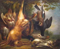 Still life of dead game Oil on canvas 63.5 x 76cm; 25 x 30in by Edward Coleman, Oil on canvas, sold Mar 2015