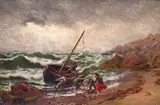 Coming on to Blow, Bertrageboy Bay Connemara, Ireland Signed, also signed, titled and inscribed verso Oil on canvas 51 x 76cm; 20 x 30in by Thomas Rose Miles, Oil on canvas, sold Mar 2015
