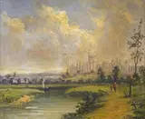 Windsor Castle Signed and dated 1849 Oil on canvas 30.5 x 35.5cm; 12 x 14in by Alfred Vickers, 1849, Oil on canvas, offered Mar 2015