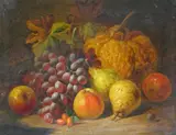 Choice dessert Signed Oil on canvas 35.5 x 46cm; 14 x 18in ++Unlined, varnish a little patchy, good condition by George Lance, Oil on canvas, offered Mar 2015