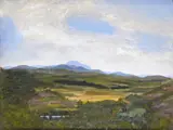 View from the artist’s house at Aviemore Signed with initials by Isidor George Henschel, Oil on canvas laid on board, offered Mar 2015
