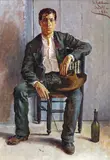 Study of young man Signed and inscribed Sevilla and dated 1880 Oil on canvas 26 x 19cm; 10¼ x 7½in by Enrique Roldán, 1880, Oil on canvas, sold Mar 2015