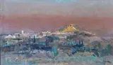 Assisi, dawn Signed Oil on board 19.5 x 33cm; 7¾ x 13in ++One small blemish upper left otherwise good condition by Frederick Cuming, Oil on board, sold Mar 2015
