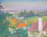 A view of an extensive landscape Oil on canvas 65 x 80cm Provenance: By descent from the artist ++Some paint separation otherwise good condition by Hermann Croissant, Oil on canvas, sold Mar 2015