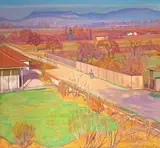 A Continental Landscape Signed and dated 61 Oil by Hermann Croissant, Oil on board, offered Mar 2015