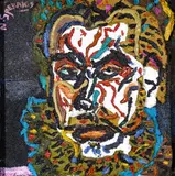 Self portrait Signed Mixed media on canvas 47 x 47cm; 18½ x 18½in ++A crack to impasto lower centre otherwise good condition by Nicholas Sperakis, Mixed media on canvas, offered Mar 2015