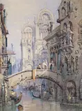 Scuola Grande di San Marco, Civil Hospital, Venice Signed Watercolour 31.5 x 23.5cm; 12¼ x 9¼in Provenance: Fry Gallery 1984 by Samuel Gillespie Prout, Watercolour, sold Mar 2015