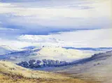 A rocky river landscape by John Callow, watercolour, offered Mar 2015