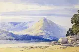 Mountains backing a tidal estuary Signed by John Callow O.W.S., Watercolour over pencil, offered Mar 2015