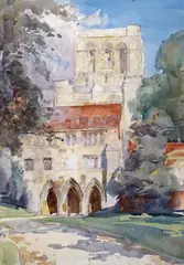 Winchester Cathedral and Deanery from The Close Watercolour by Henry Charles Brewer, Watercolour over pencil, offered Mar 2015