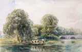 Walton-on-Thames Watercolour 15.5 x 24cm; 8 x 9½in ++Some mount-staining an earlier mark from a previous mount in sky by David Cox, Watercolour, sold Mar 2015