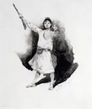 Illustrations of soldiers and militia 7, all signed and dated ‘92 All grisaille washes, mounted, unframed 24 x 20cm; 9½ x 8in (7) ++As viewed by Richard Jack, watercolor, offered Mar 2015