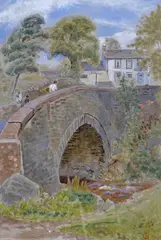 Dockray Bridge Signed with a monogram and dated 1906 Watercolour with bodycolour 34 x 23cm; 13¼ x 9in ++Good condition by Harry Goodwin, 1906, Watercolour with bodycolour, sold Mar 2015