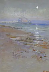 Brighton Beach and Pier Signed with a monogram and dated 1906 Watercolour over pencil 35 x 24cm; 13¾ x 9½in ++Good condition by Harry Goodwin, 1906, Watercolour over pencil, sold Mar 2015