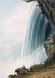 The Horseshoe Falls by Thomas Allom, Watercolour with scratching out, sold Mar 2015