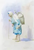 The old water-carrier Signed and dated 1907 Watercolour 31 x 22cm; 12¼ x 8½in ++Good condition by Robert Talbot Kelly, 1907, Watercolour, offered Mar 2015