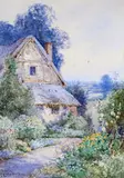 In Granny’s garden by Theresa Sylvester Stannard, watercolour, sold Mar 2015