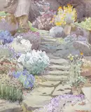 Garden views of St by Mabel Martin, watercolour, offered Mar 2015