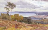 A coastal landscape with an estuary Signed and dated 89 Watercolour by S. G. William Roscoe, Watercolour, sold Mar 2015