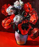 Still life of poppies by Theodore Major, sold Dec 2012