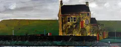 'A Well-Trained Dog Waiting Outside A Big House Situated Between Slack-Top and Slack-Bottom The Dog's Name is Shep - Near Heptonstall' by Peter Brook, sold Dec 2012