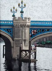 Boys swimming from a bridge, York by Stuart Walton, sold Dec 2012
