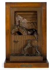 Le Heure de l'Avoine by Louis-François-Georges Comte de Ferrières, patinated bronze, sold Dec 2012