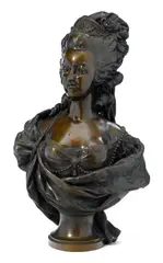 French patinated bronze bust of Madame Du Barry by Jean-Antoine Houdon, patinated bronze, sold Dec 2012