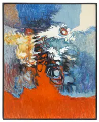 Abstract composition by Alphonse Legros, oil on canvas, sold Jun 2012