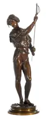 Le Duelliste by Émile Louis Picault, patinated bronze, sold Mar 2012
