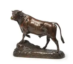 French patinated bronze bull by Isidore Bonheur, patinated bronze, sold Mar 2012