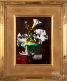 still life by Scott Royston, oil on board, sold Mar 2019