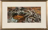 Untitled by Jeff Moulton, oil on paper, sold Mar 2019