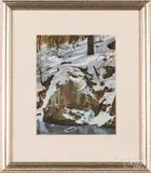titled Winter Sentry by Jeff Moulton, oil on paper, sold Mar 2019