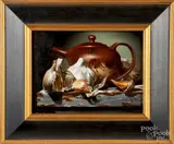 titled Elephant Garlic by Scott Royston, oil on board, sold Mar 2019